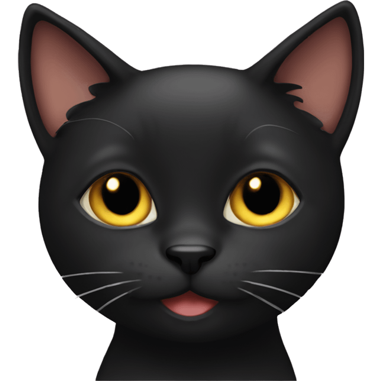 Black cat cute  emoji