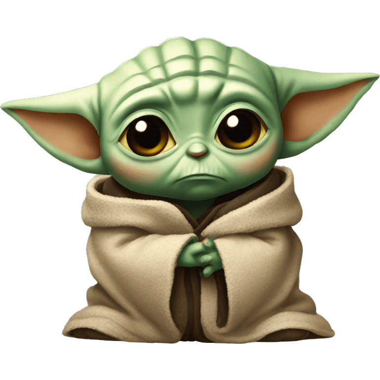 Sad baby Yoda emoji