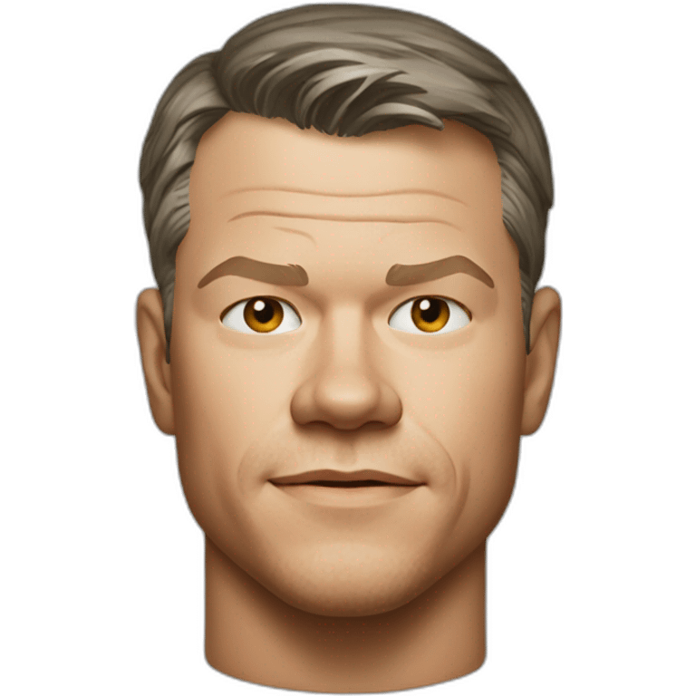 matt damon handsome portrait emoji