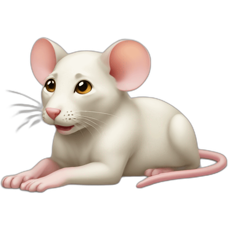 lie down lab mouse emoji