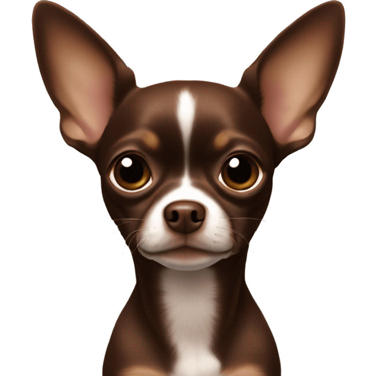 Chocolate Brown Chihuahua with no white on the face  emoji