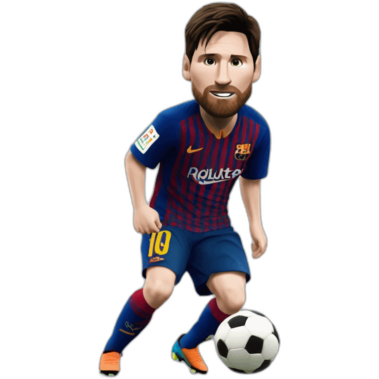 lionel messi jugando futbol emoji