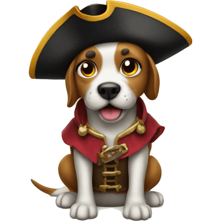 dog in a pirate costum emoji