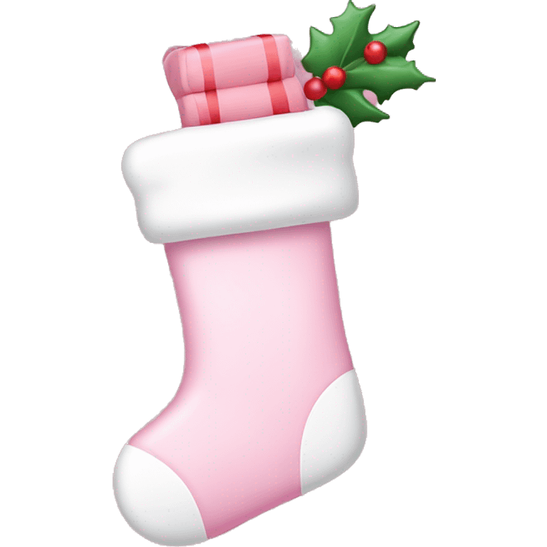 baby pink chrristmas stocking emoji