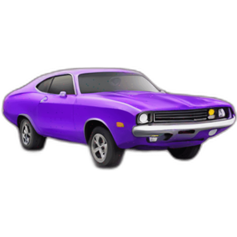 purple car on a california road emoji