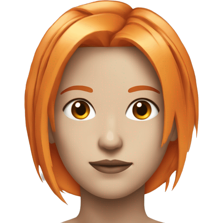 Head Female cyborg orange hair and circuits emoji