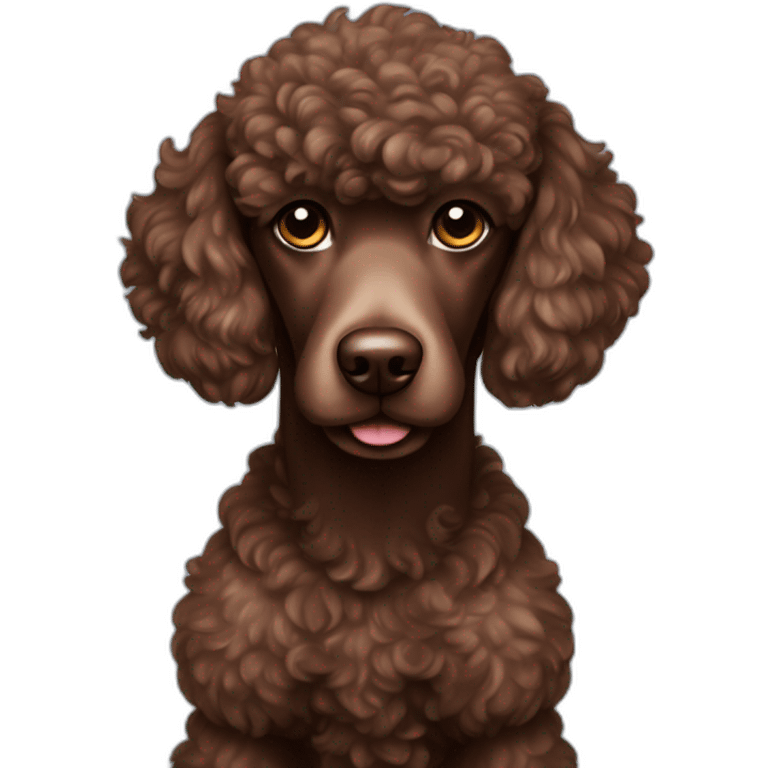 Chocolate poodle hooligan emoji