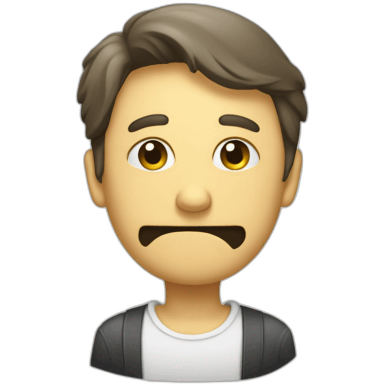 Monsieur qui pleure sur des toilettes emoji