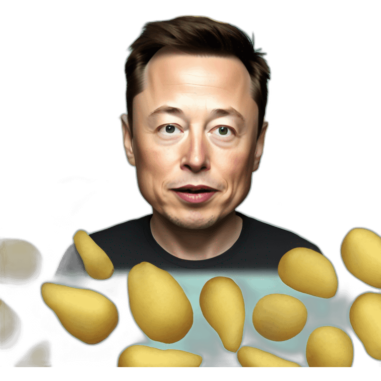 Elon Musk eats potatoes emoji