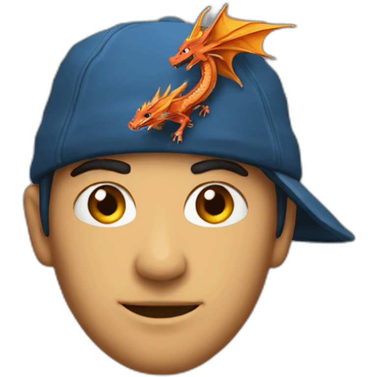 a si anman with dragon hat emoji