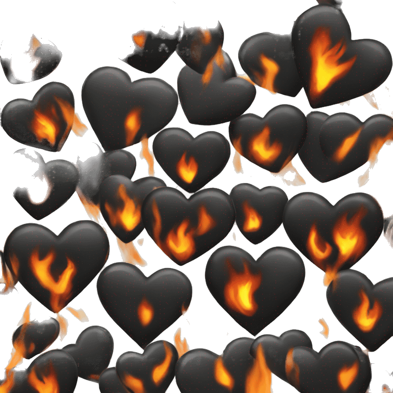 Black fire heart emoji