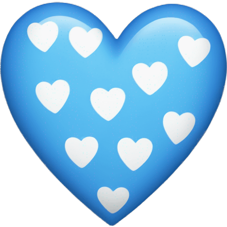 Blue and white heart  emoji