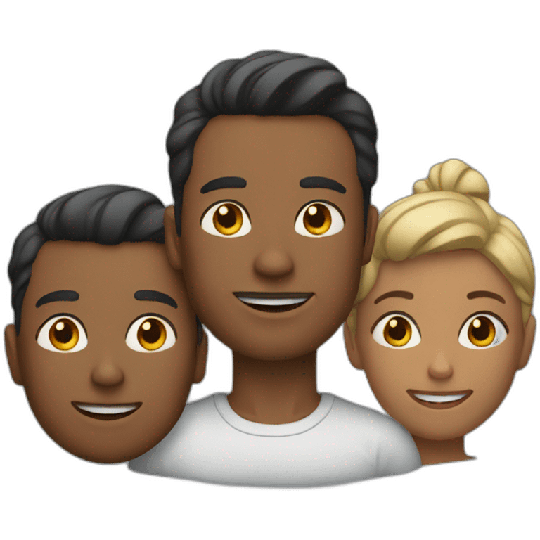 1 Man, 1 Woman and 3 Boys emoji