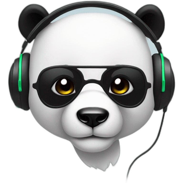 panda in headphones emoji