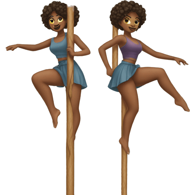 pole move female duo emoji