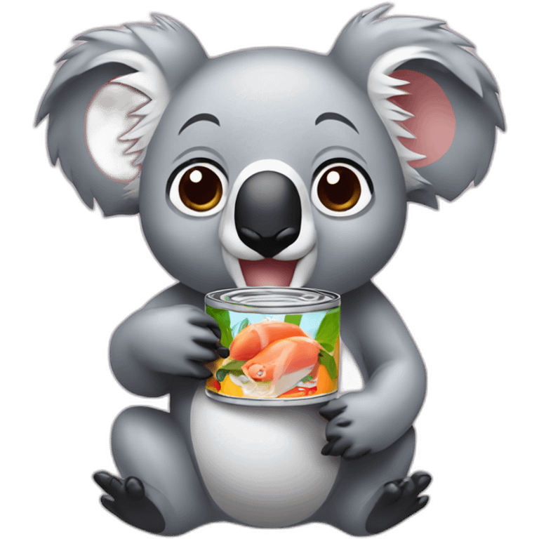 koala eating canned tuna emoji