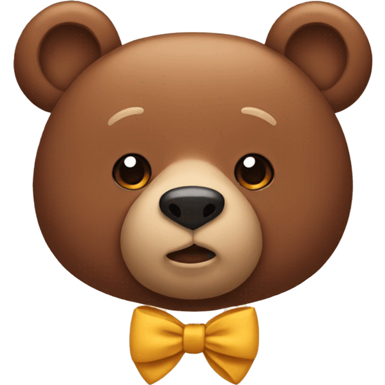 Bear with bow on his ears  emoji