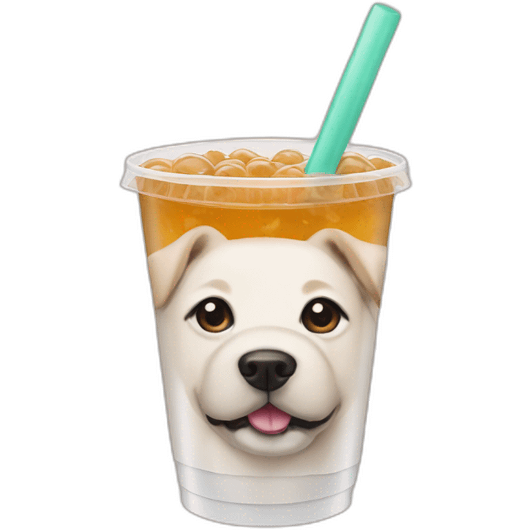 dog bubble tea emoji