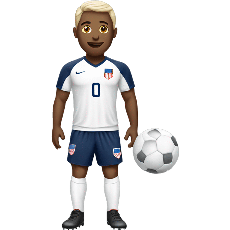 USA white soccer emoji