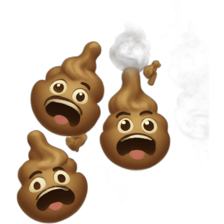 Emotionless poo emoji