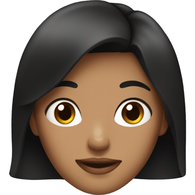 A girl with black hair emoji