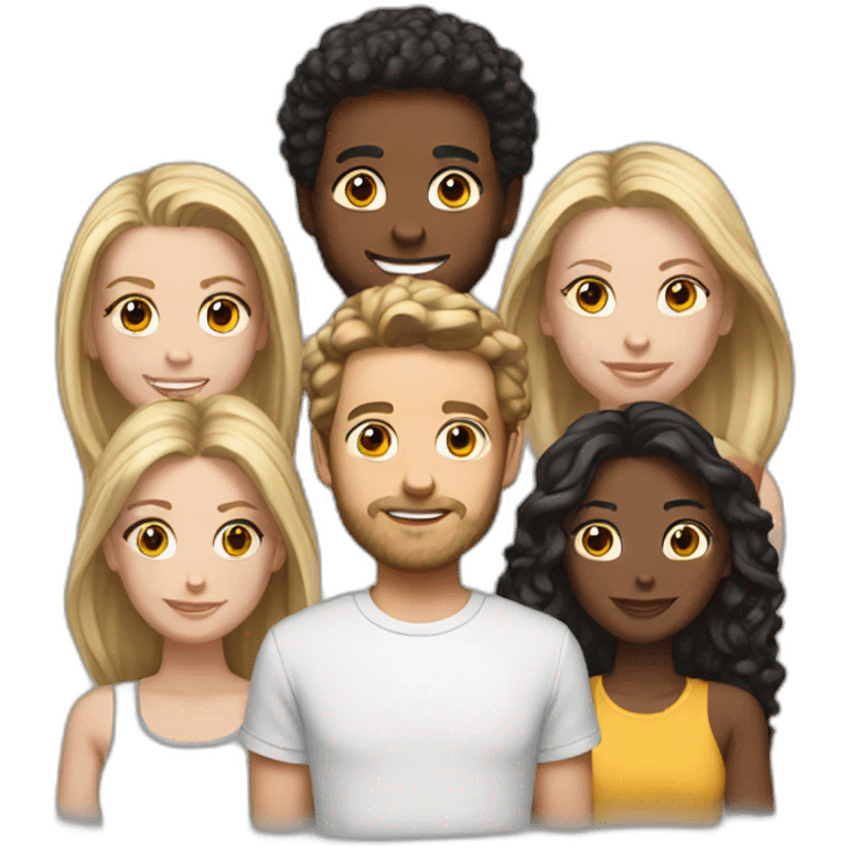 7 white friends emoji