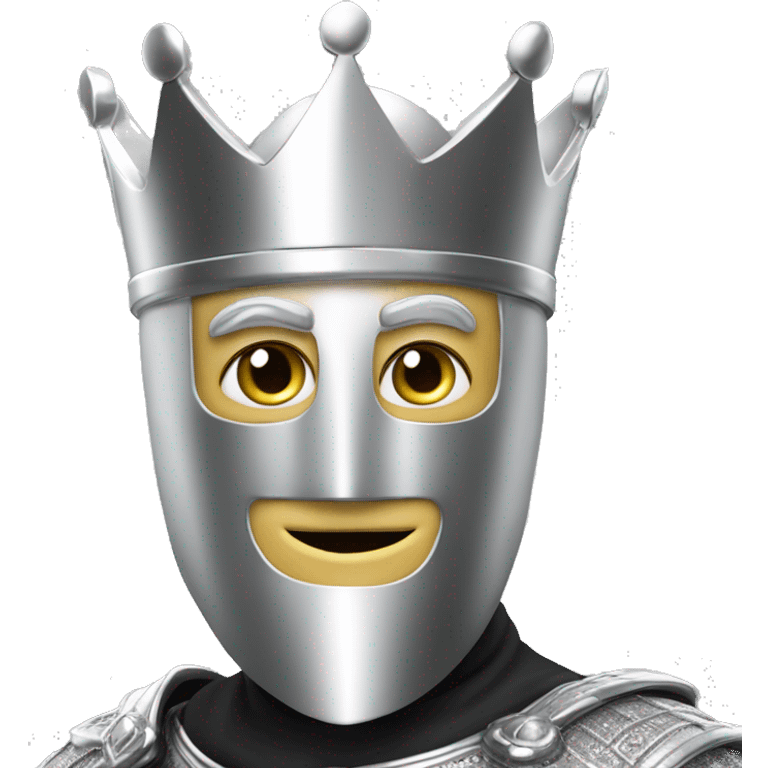 king baldwin IV in silver full face mask up giving a thumbs up emoji