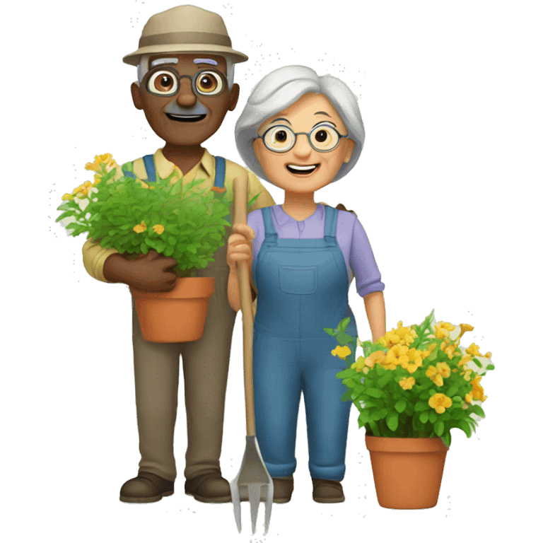 grandparents are gardeners emoji