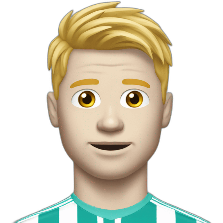 a blonde kevin de bruyne emoji