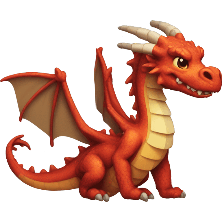 dragon cute pixel style emoji