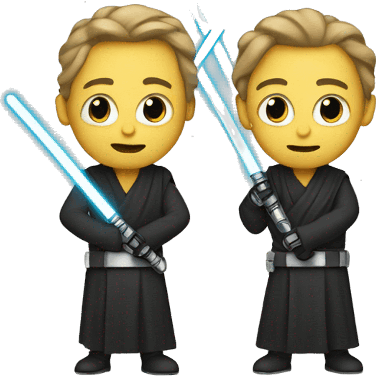 two crossed lightsabers emoji