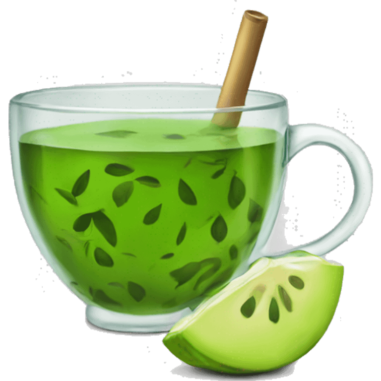 Green fruit tea emoji