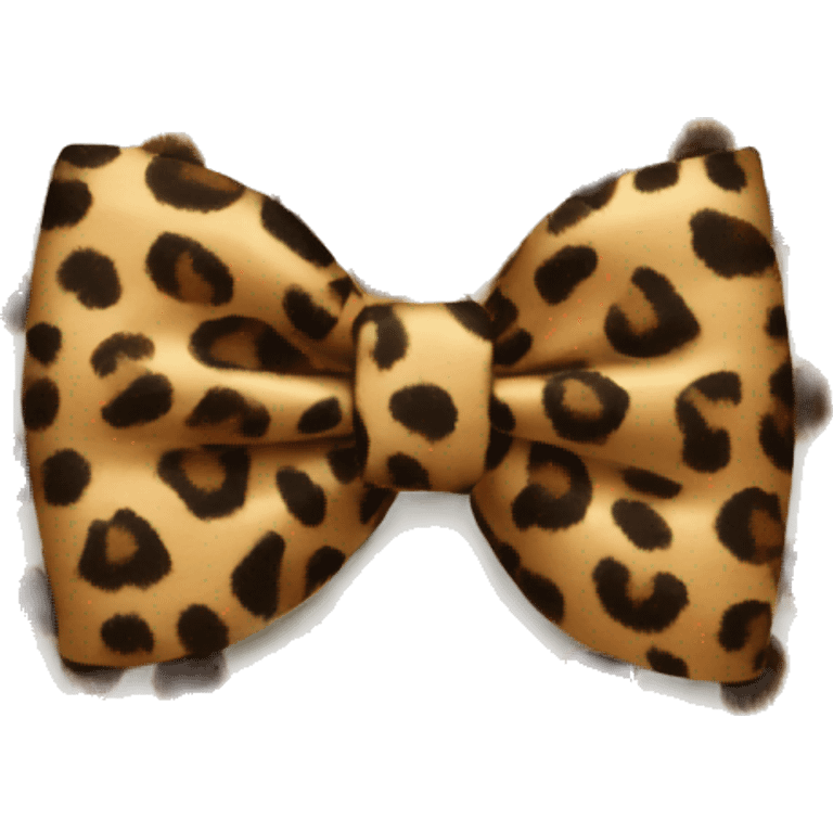 Leopard print bow emoji