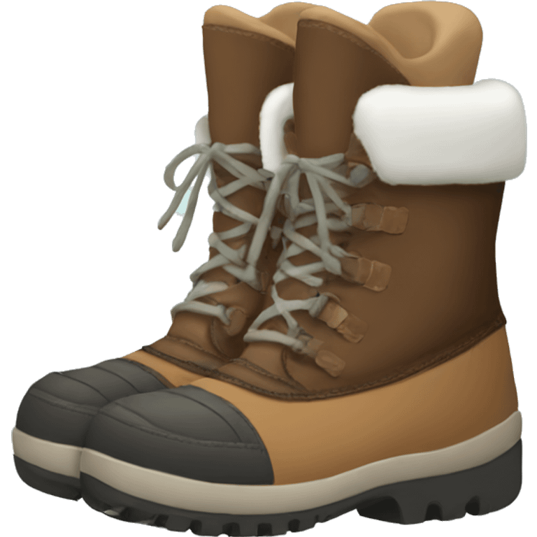 a pair of winter boots emoji