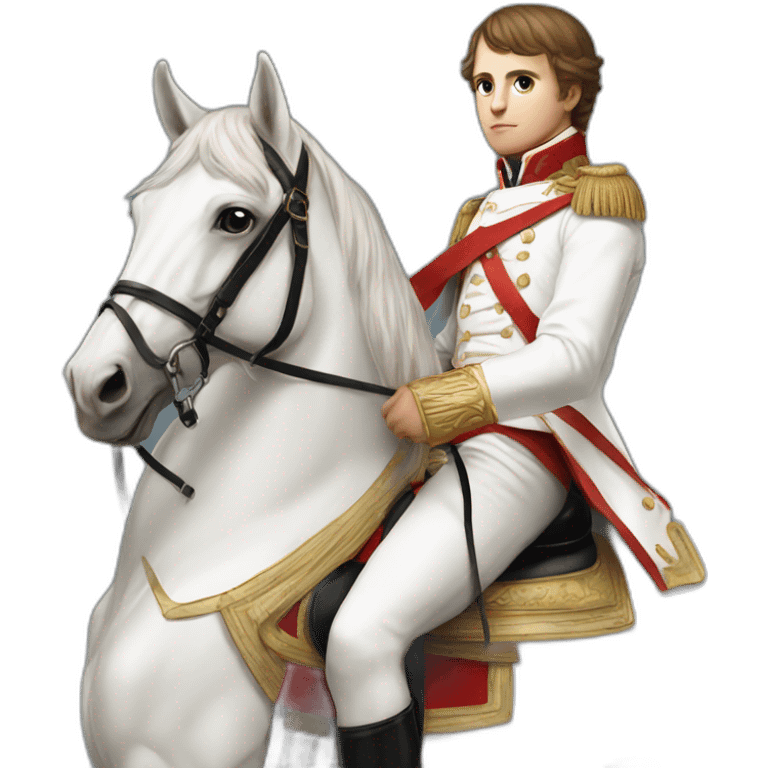 young napoleon on white horse emoji