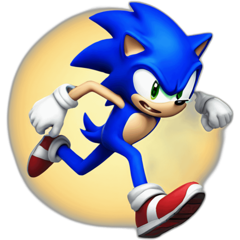 Sonic running fast emoji