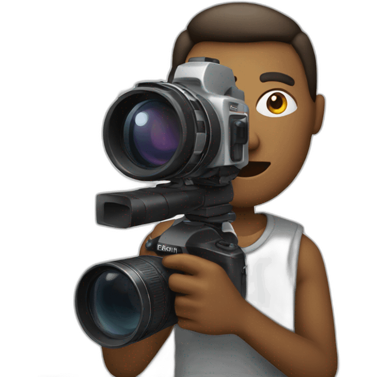 man with a camera head emoji