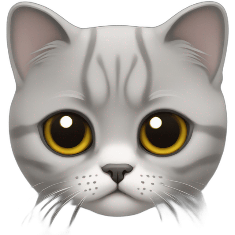 Chat scottish fold gris emoji