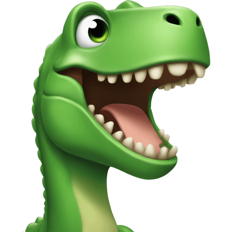 Green dinosaur Giggle emoji