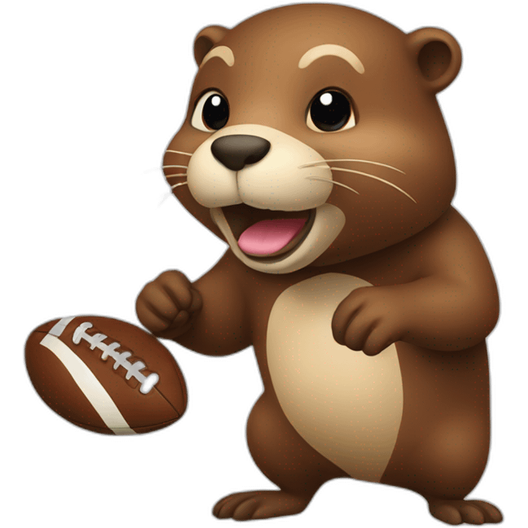 beaver throwing a football emoji