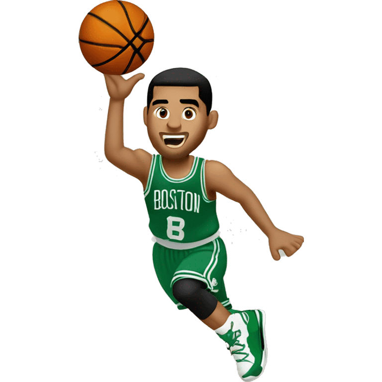 Jason Tatum from the Boston Celtics shooting a 3 point shot in basketball  emoji