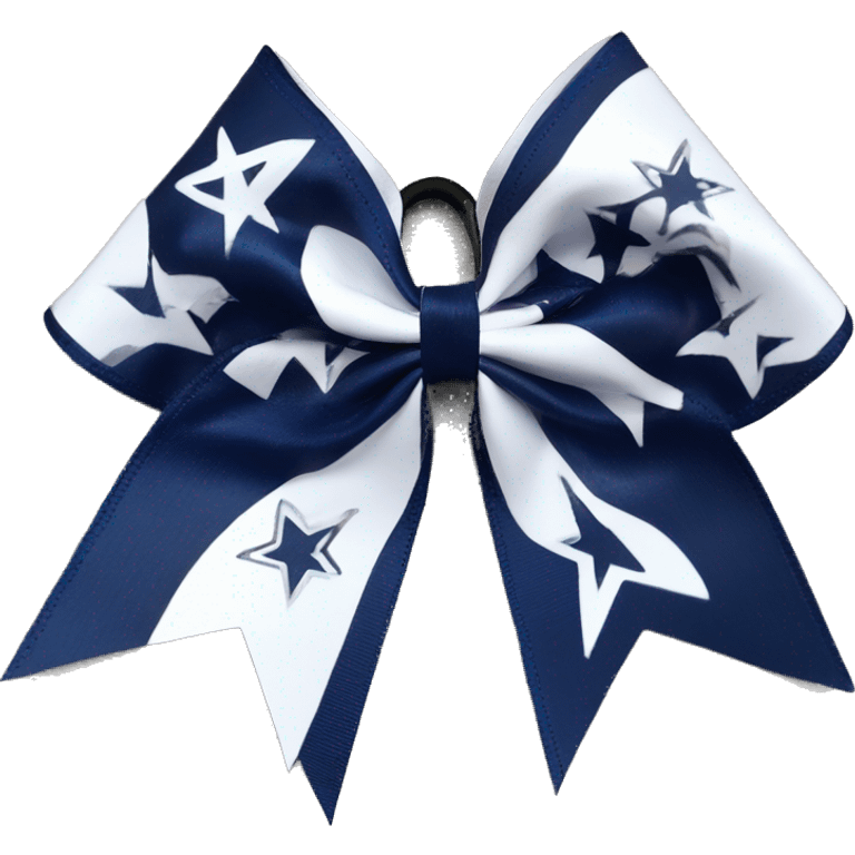 Navy blue and white Allstar cheer bow emoji