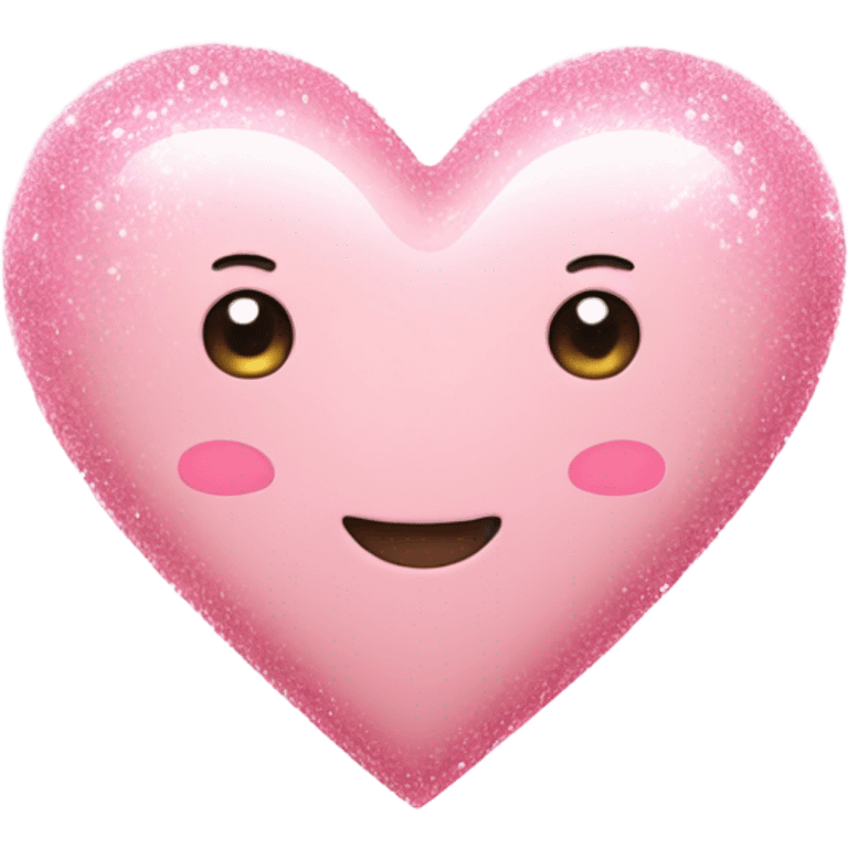 Light pink heart with glitter  emoji