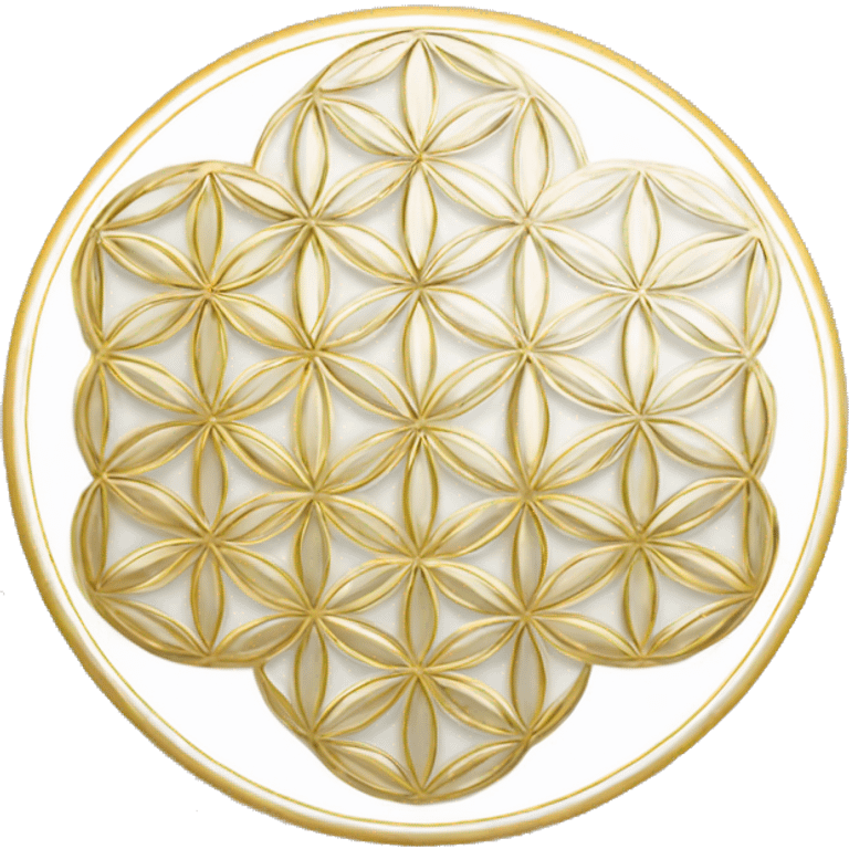 Flower of life white and gold emoji