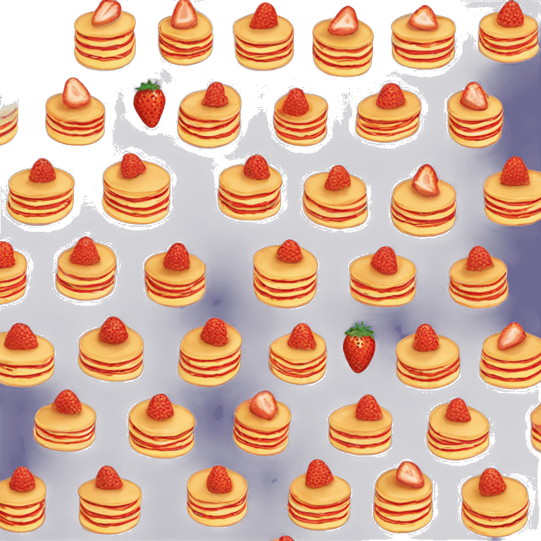 strawberry pancakes  emoji