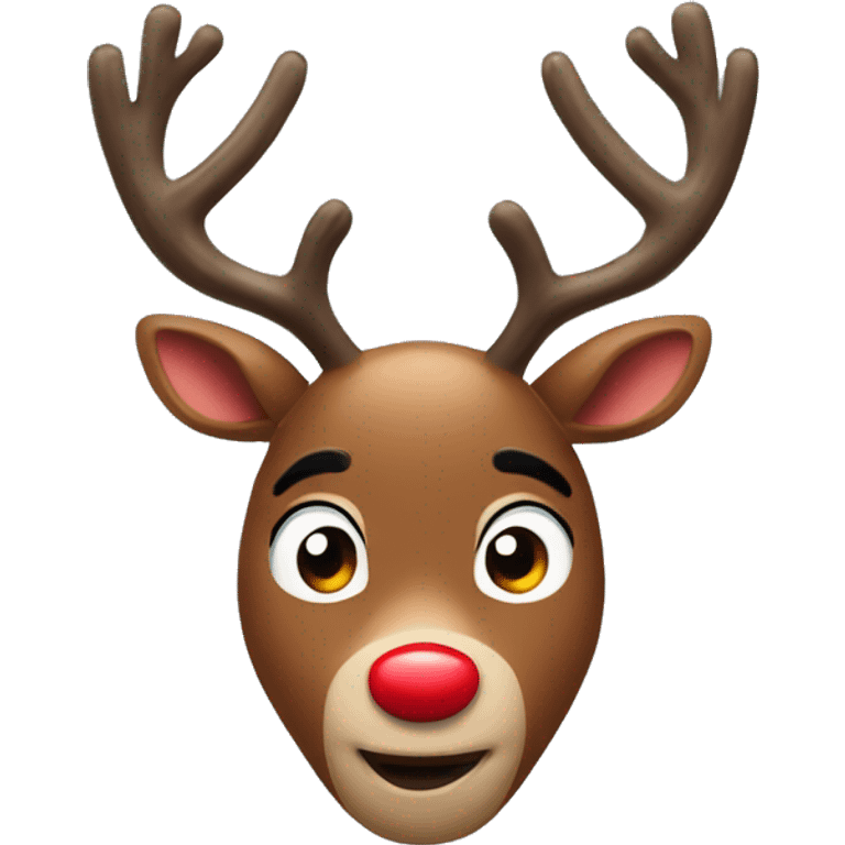 Rudolph, the rednosed reindeer emoji