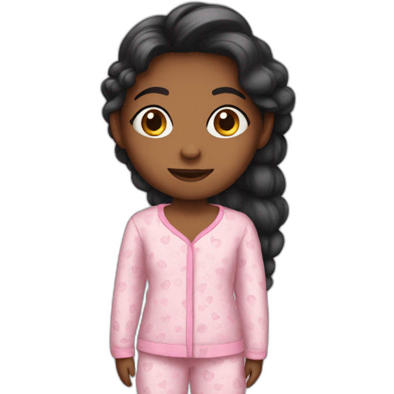 Girl wearing pajamas emoji