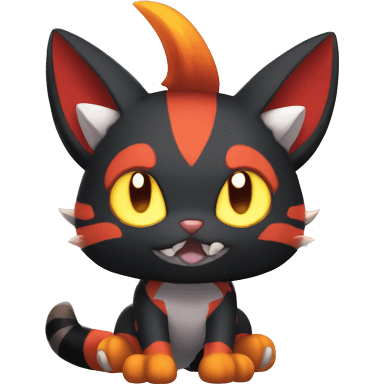 Litten Torracat Incineroar Fakemon emoji