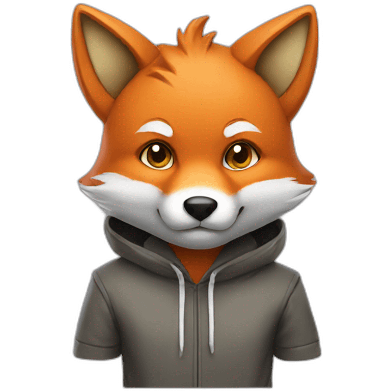 gaming Fox with a hoodie emoji