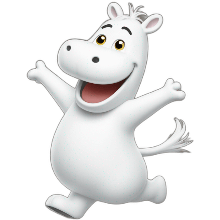 Happy dancing moomintroll emoji